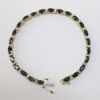 Picture of 14K Yellow Gold Blue Sapphire & Diamond Bracelet