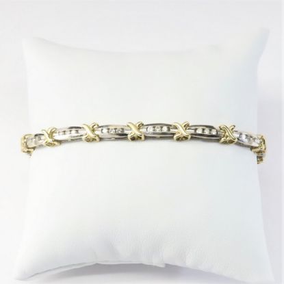 Picture of Two Tone 10K Gold Diamond Bracelet