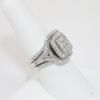 Picture of 10K White Gold Diamond Cluster Fashion Ring