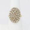 Picture of 18K Yellow Gold Oval Shaped Diamond Cluster Fashion Ring