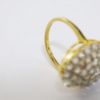 Picture of 18K Yellow Gold Oval Shaped Diamond Cluster Fashion Ring