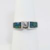 Picture of 14K White Gold Diamond & Inlaid Opal Fashion Ring