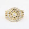 Picture of 18K Yellow Gold Diamond Cluster Fashion Ring