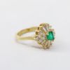 Picture of 14K Yellow Gold Emerald & Diamond Ring