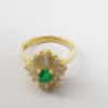 Picture of 14K Yellow Gold Emerald & Diamond Ring