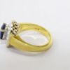 Picture of 18K Yellow Gold Oval Sapphire & Diamond Accented Ring