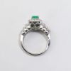 Picture of 14K White Gold Emerald & Diamond Fashion Ring