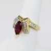 Picture of 18K Yellow Gold Ruby & Diamond Accented Ring