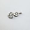 Picture of Platinum Diamond Two Stone Drop Pendant