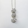 Picture of 18K Two Tone Gold Diamond Cluster Drop Pendant Necklace