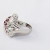 Picture of 18K White Gold Ruby & Diamond Cluster Fashion Ring