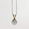 Picture of 14K Two Tone Gold Diamond Solitaire Pendant