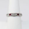 Picture of 18K White Gold Diamond & Ruby Band