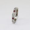 Picture of 18K White Gold Diamond & Ruby Band