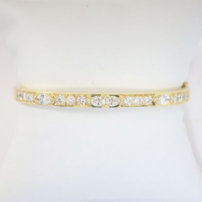 Picture of 18K Yellow Gold 2.00 CT Diamond Bangle Bracelet