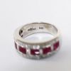 Picture of LeVian 14K White Gold Ruby & Diamond Band Fashion Ring