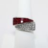 Picture of 18K White Gold Diamond & Ruby Fashion Ring