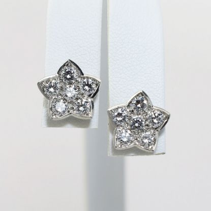 Picture of Bvlgari Platinum Diamond Flower Star Earrings