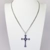 Picture of 18K White Gold Diamond Cross Pendant Necklace