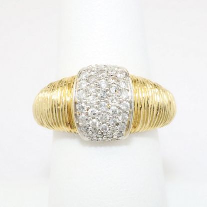 Picture of 14K Yellow Gold Pave Diamond Fashion Ring