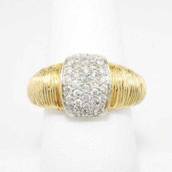 Picture of 14K Yellow Gold Pave Diamond Fashion Ring