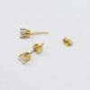 Picture of 14K Yellow Gold Diamond Solitaire Stud Earrings
