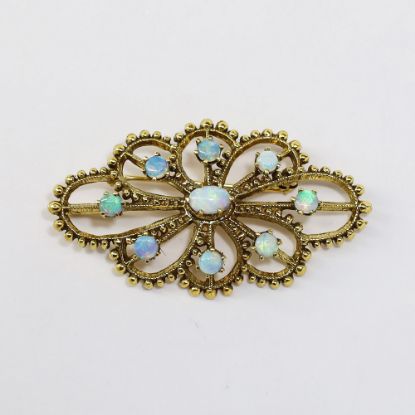Picture of 14K Yellow Gold Opal Brooch