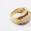 Picture of Wide 14K Yellow Gold Diamond & Ruby Fashion Ring