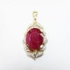 Picture of 14K Yellow Gold Diamond & Composite Ruby Pendant