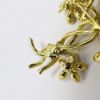 Picture of La Triomphe 18K Yellow Gold Diamond Flower Bouquet Brooch