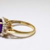 Picture of 14K Yellow Gold Amethyst & Diamond Halo Ring