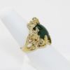 Picture of 14K Yellow Gold Oval Cut Nephrite Jade Cabochon Fashion Ring