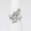 Picture of 18K White Gold Round & Baguette Cut Diamond Butterfly Fashion Ring