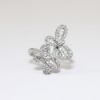 Picture of 18K White Gold Round & Baguette Cut Diamond Butterfly Fashion Ring