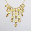 Picture of 14K Yellow Gold Citrine & Freshwater Cultured Pearl Bib Necklace