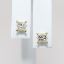 Picture of 14K Yellow Gold Square Diamond Solitaire Stud Earrings