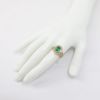 Picture of EFFY 14K Yellow Gold Oval Cut Emerald & Diamond Accented Ring