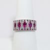 Picture of 14K White Gold Sapphire & Diamond Band 