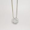 Picture of 14K White Gold Double Halo Diamond Pendant Necklace