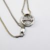 Picture of 14K White Gold Double Halo Diamond Pendant Necklace