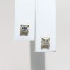 Picture of 14K Yellow Gold Square Diamond Solitaire Stud Earrings