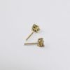 Picture of 14K Yellow Gold Square Diamond Solitaire Stud Earrings