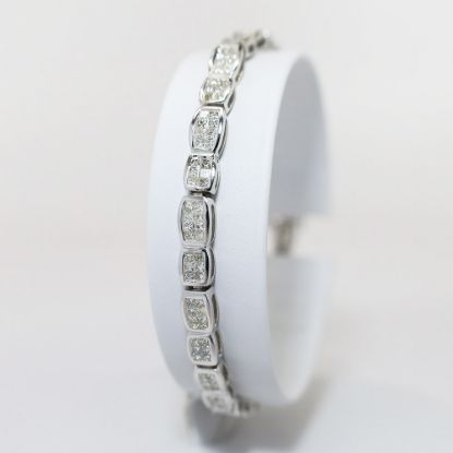 Picture of 14K White Gold Square Cut Diamond Bracelet