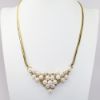 Picture of 14K Yellow Gold Cultured Pearl & Diamond Bib Necklace