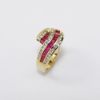 Picture of 14K Yellow Gold Channel Set Ruby & Diamond Statement Ring