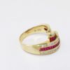 Picture of 14K Yellow Gold Channel Set Ruby & Diamond Statement Ring