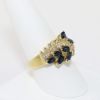 Picture of 14K Yellow Gold Marquise Cut Sapphire & Round Cut Diamond Ring