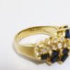 Picture of 14K Yellow Gold Marquise Cut Sapphire & Round Cut Diamond Ring