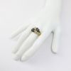 Picture of 14K Yellow Gold Marquise Cut Sapphire & Round Cut Diamond Ring