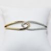 Picture of 14K Two Tone Gold Diamond Bangle Bracelet